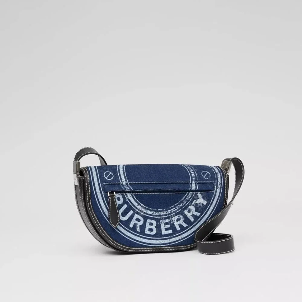 Burberry Blue Denim Leather Olympia Bag - Picture 2 of 6